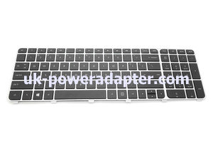 HP Envy DV7 Black Keyboard Silver Frame 90.4XU07.P01 2B-04701W601