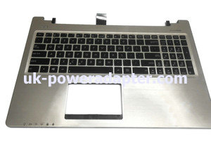 Asus K56cm Keyboard Palmrest Silver (No Touchpad) - 90R-NUH1K1080Y - Click Image to Close