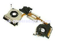 HP Envy 14 Dual CPU Cooling Fans with Heatsink 608378-001 6043B0081401 - Click Image to Close